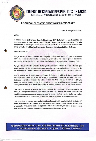 RESOLUCION CONSEJO DIRECTIVO N°11