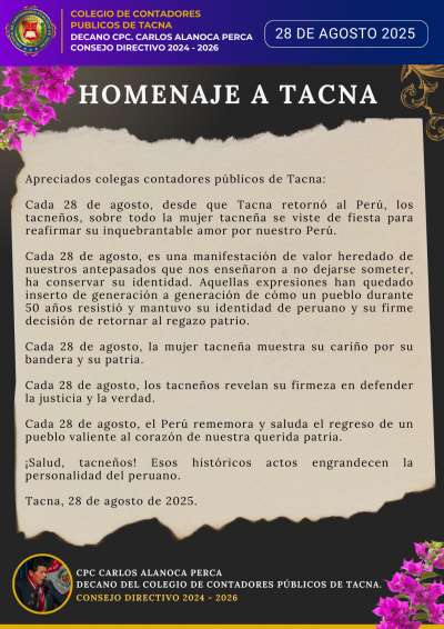 ¡Tacna, ejemplo de patriotismo y valentía!