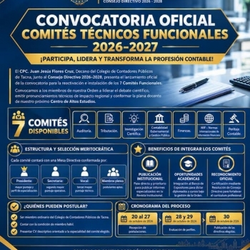 ¡CONVOCATORIA OFICIAL | COMITÉS TÉCNICOS FUNCIONALES 2026–2027!                                                                                                                                                                 